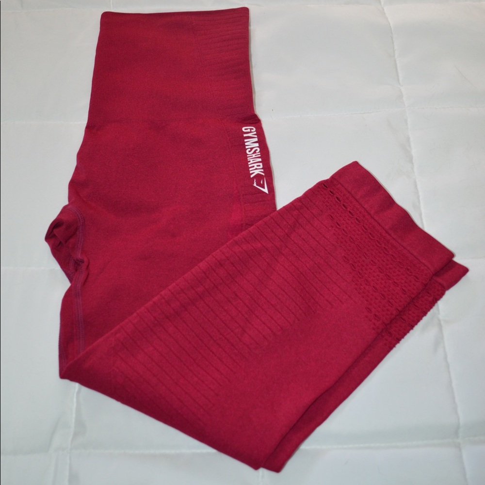 Gymshark Red Cropped Seamless Leggings
